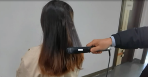 Hair straightener test